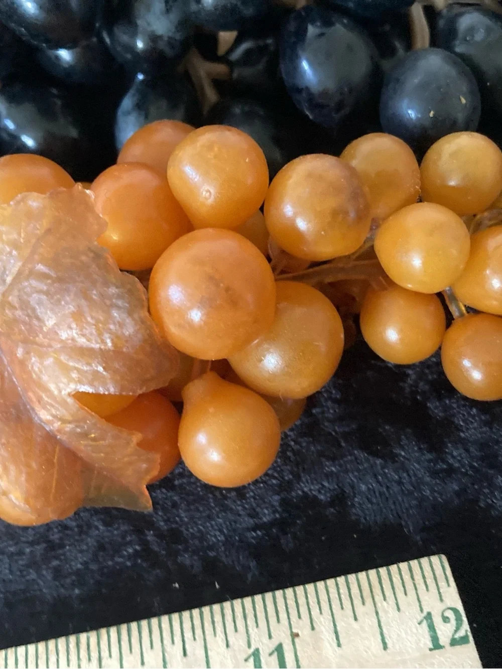 Decorative Grape Clusters Bowl Filler 70s Fake Fruit Accents Vintage